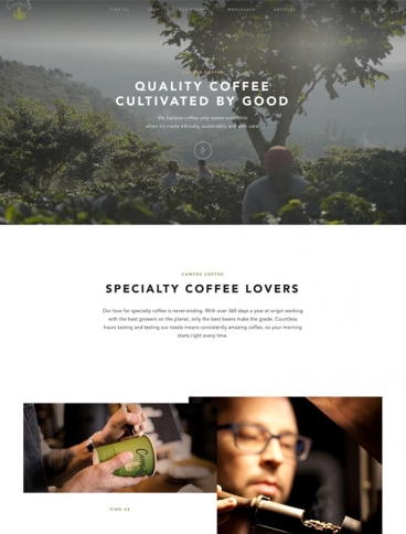 eCommerce website: Campos Coffee