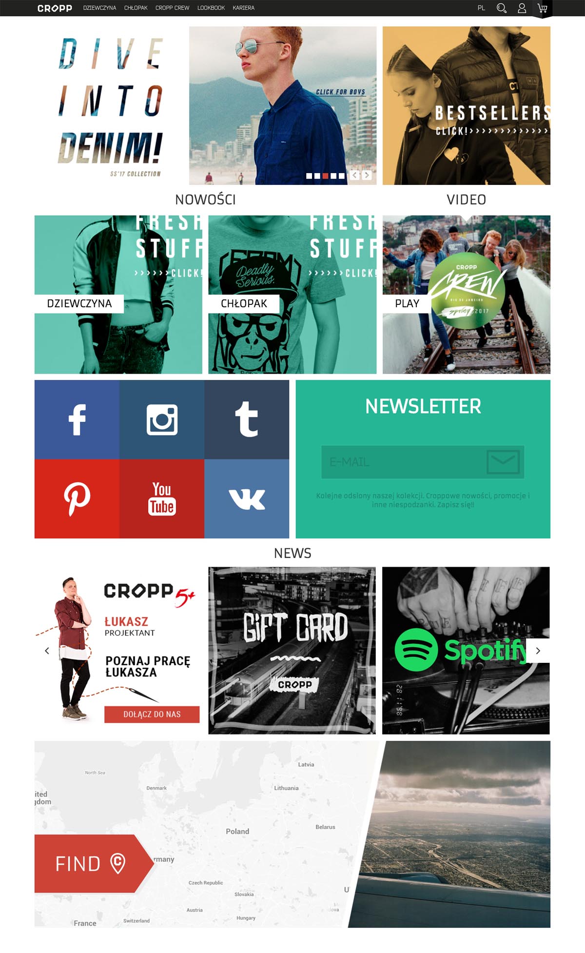 eCommerce website: Cropp