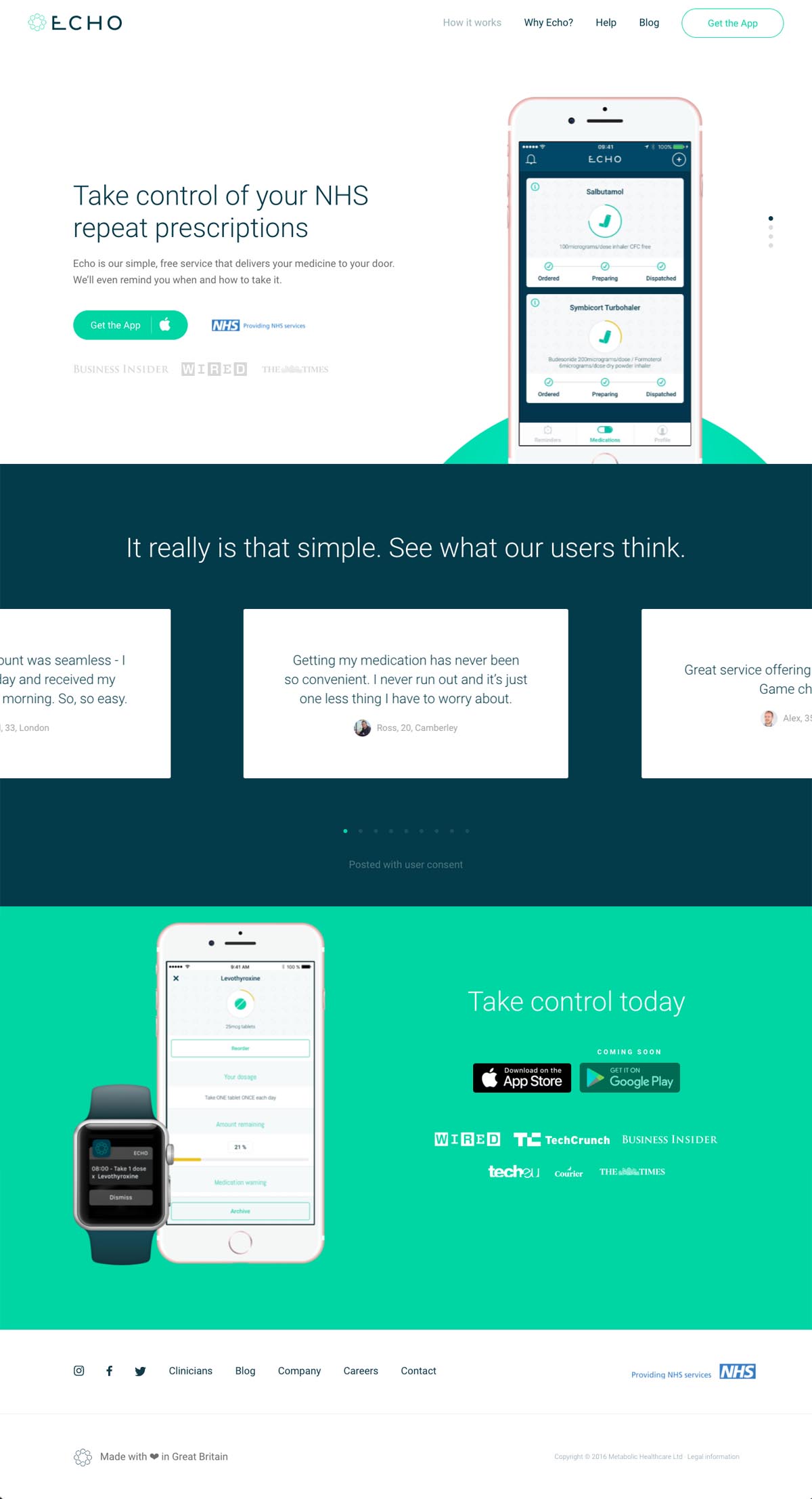 eCommerce website: Echo
