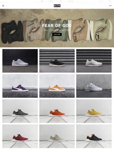 eCommerce website: KITH