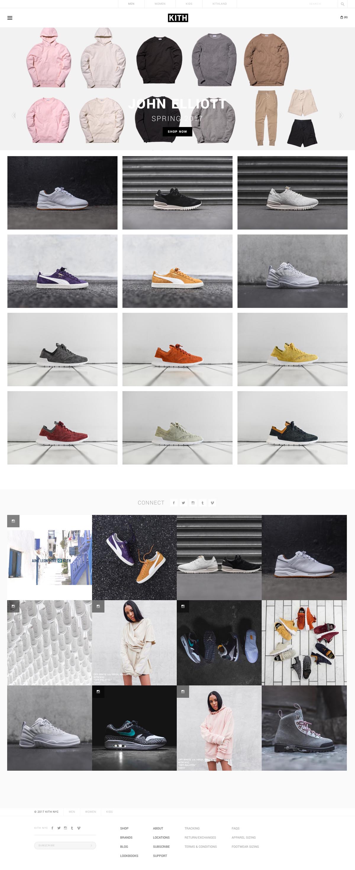 eCommerce website: KITH