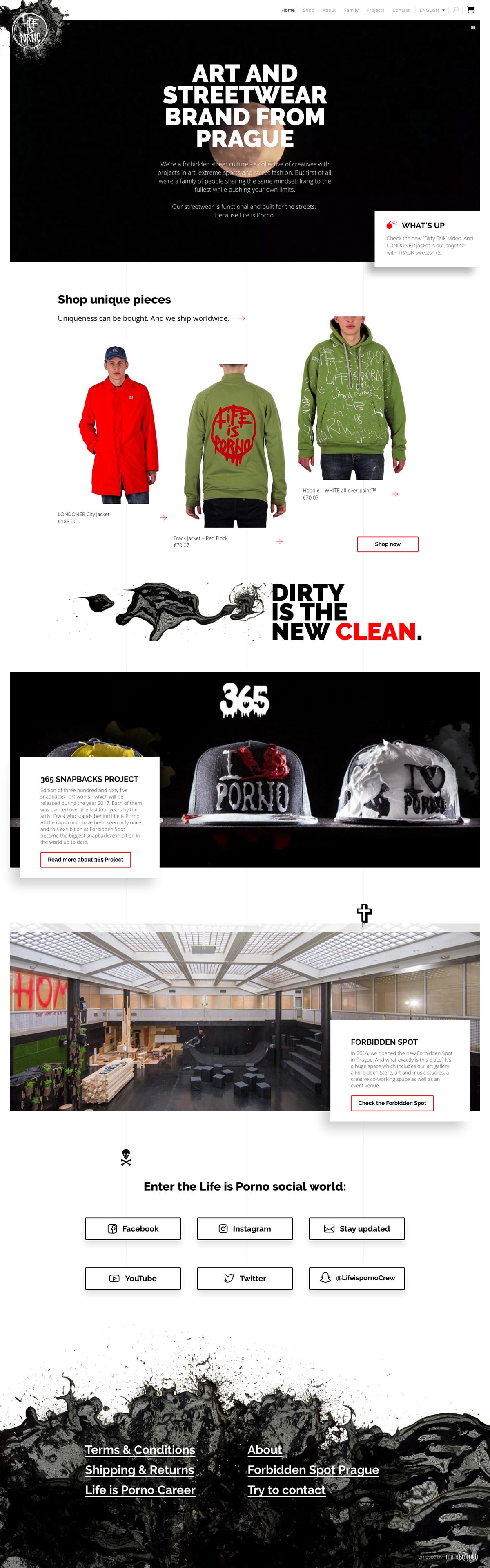 eCommerce website: Life is Porno