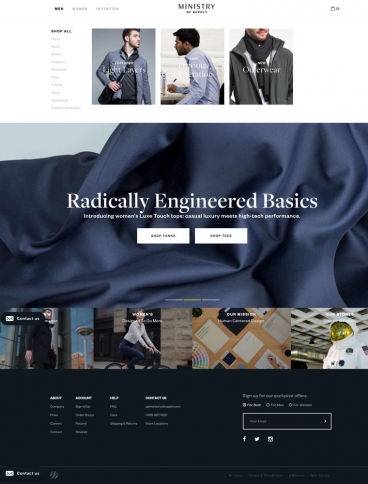 eCommerce website: Ministry