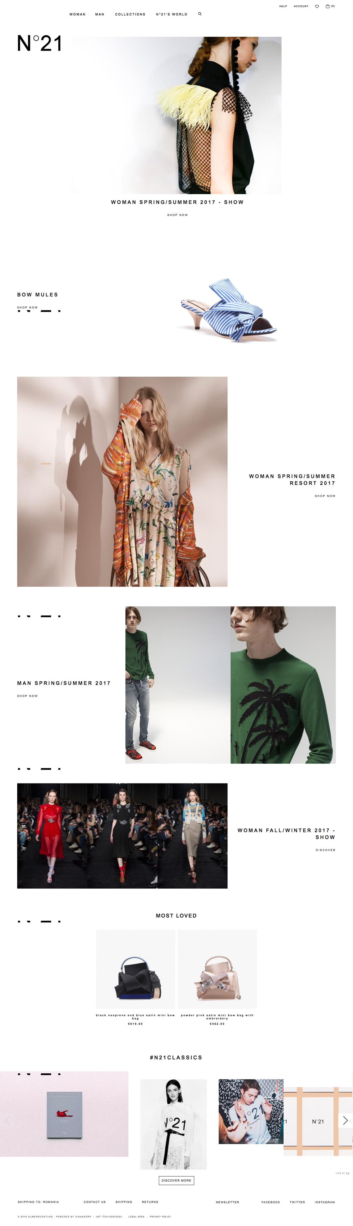 eCommerce website: N21