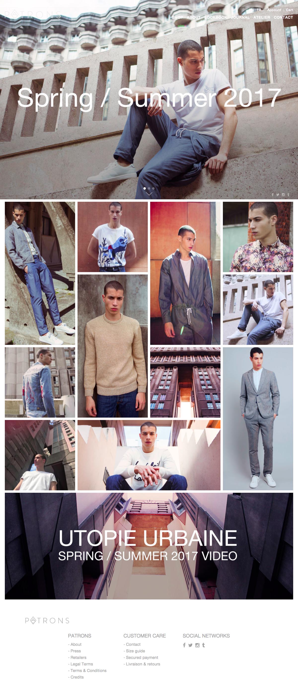 eCommerce website: Patrons