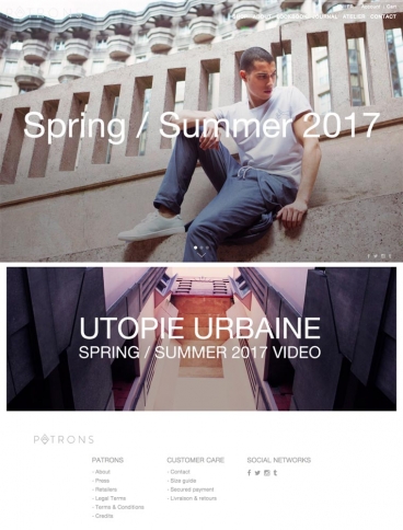 eCommerce website: Patrons