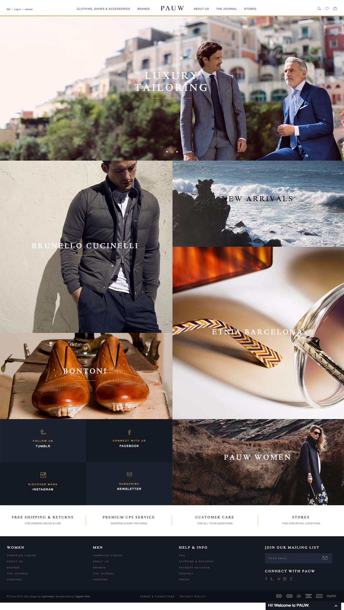 eCommerce website: PAUW