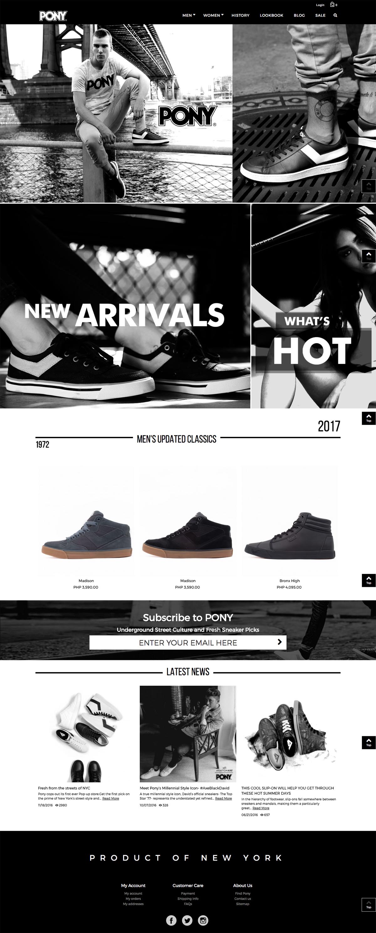 eCommerce website: Pony