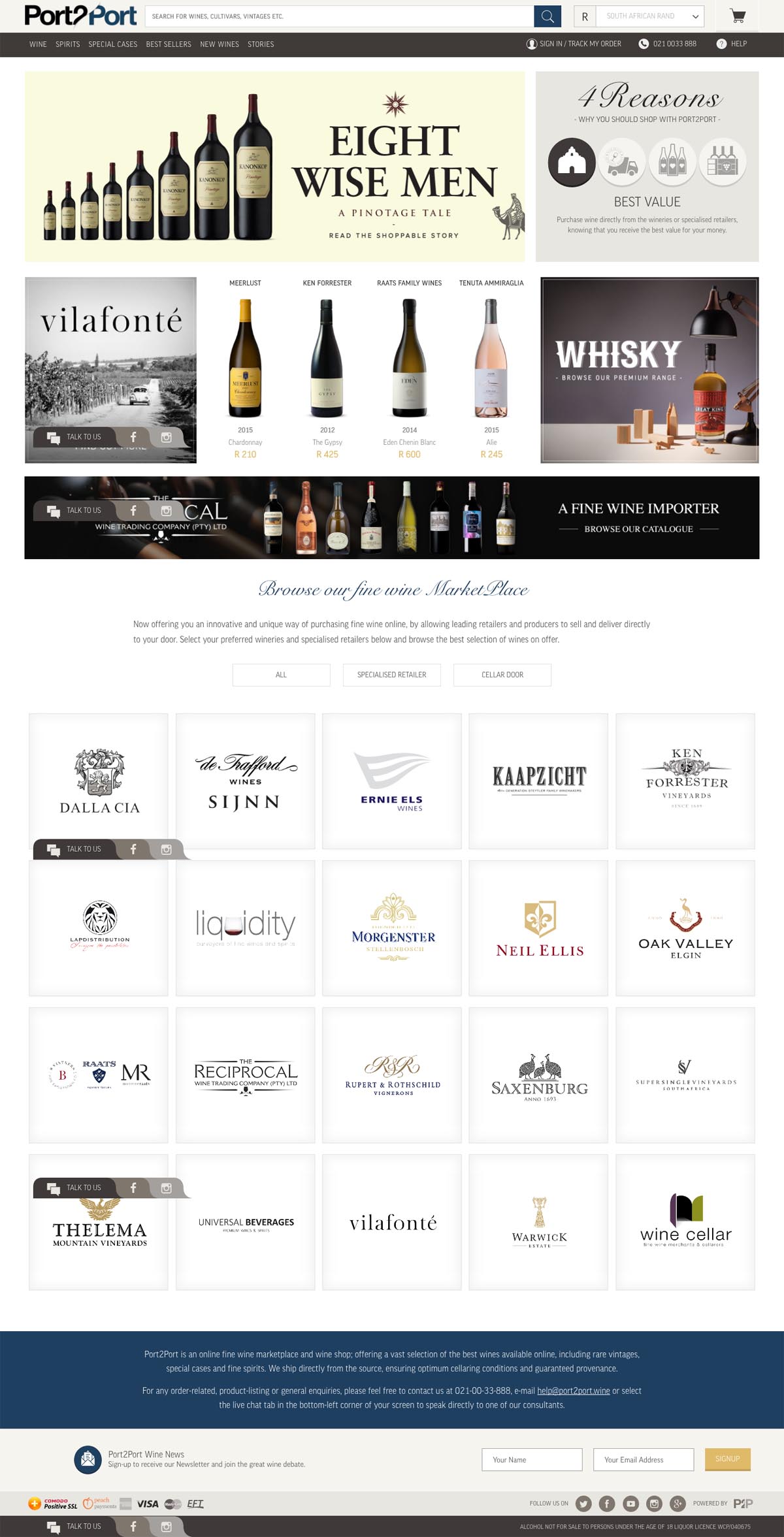 eCommerce website: Port2Port