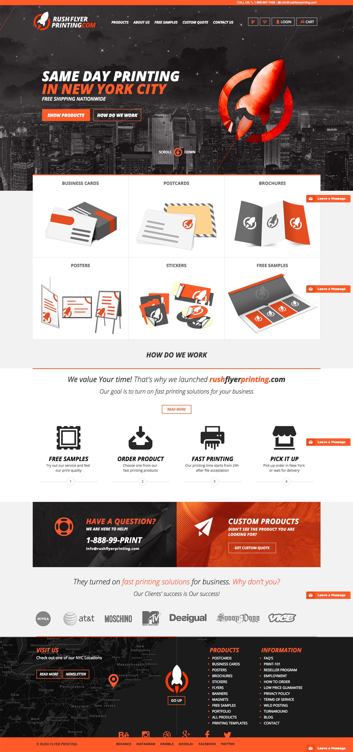 eCommerce website: Rush Flyer Printing