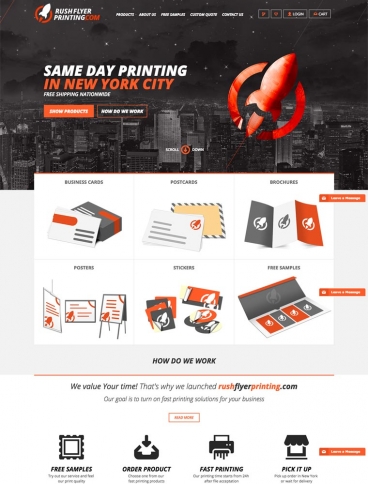 eCommerce website: Rush Flyer Printing
