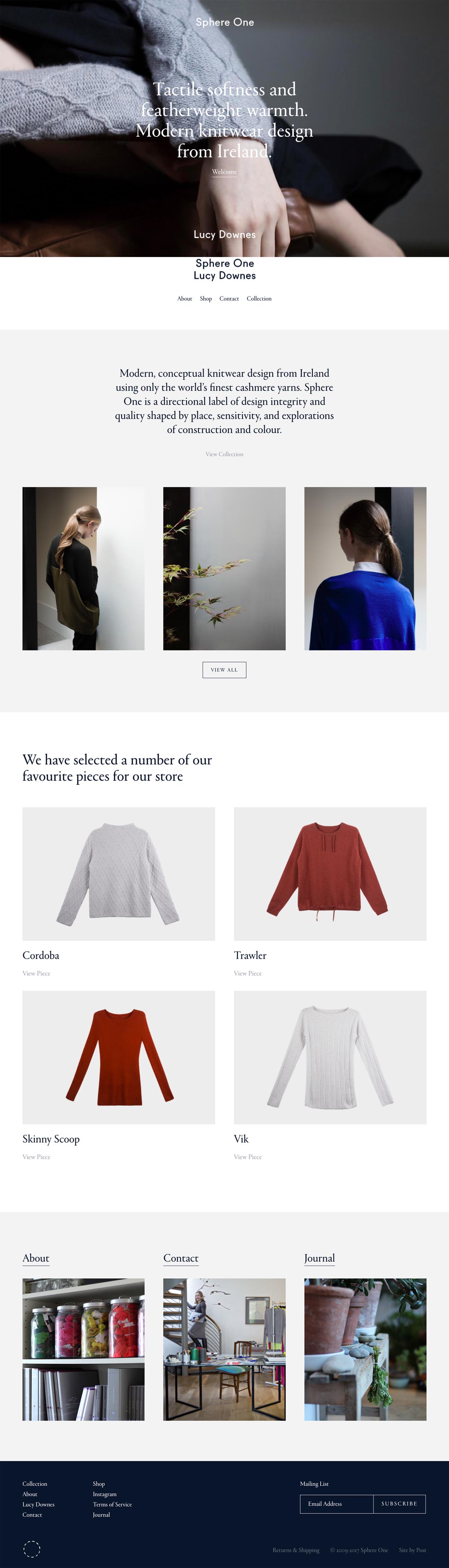 eCommerce website: Sphere One
