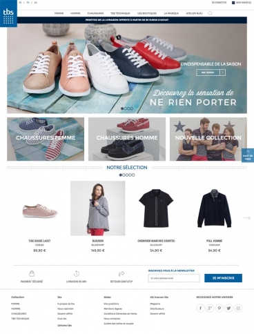 eCommerce website: TBS