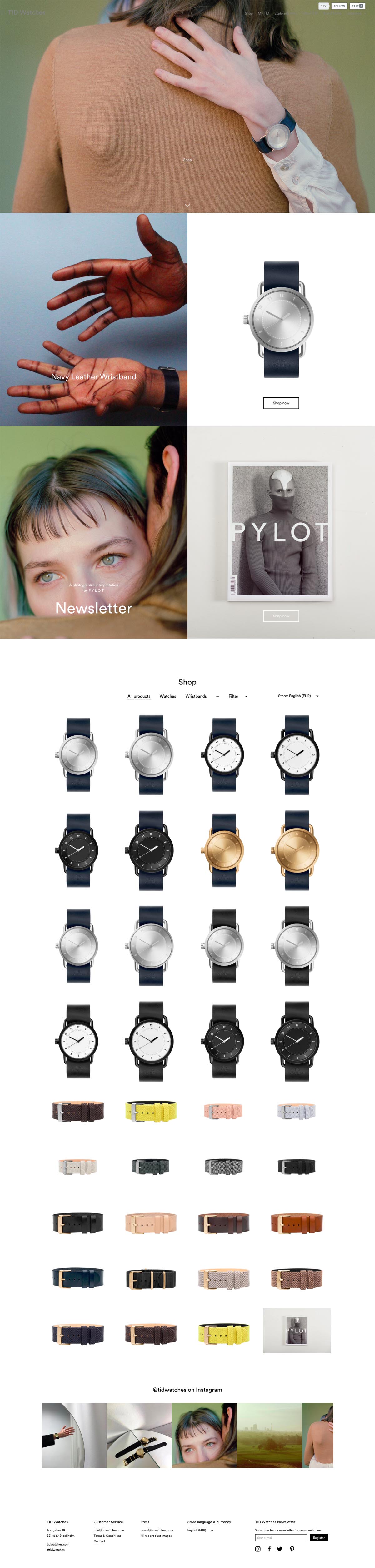eCommerce website: TID Watches