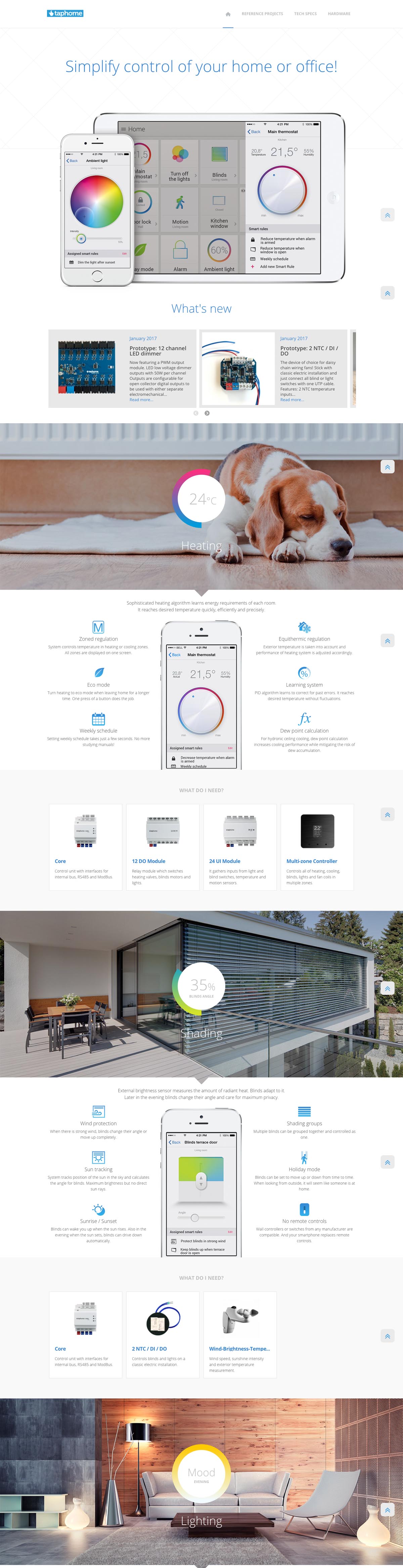 eCommerce website: TapHome