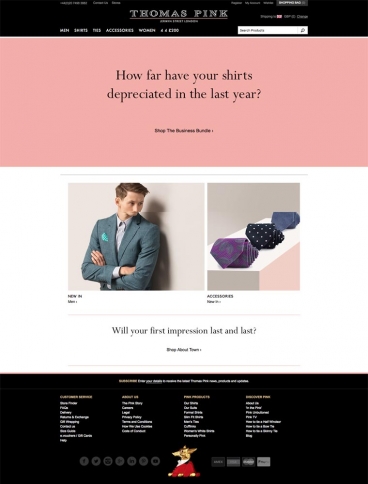 eCommerce website: Thomas Pink