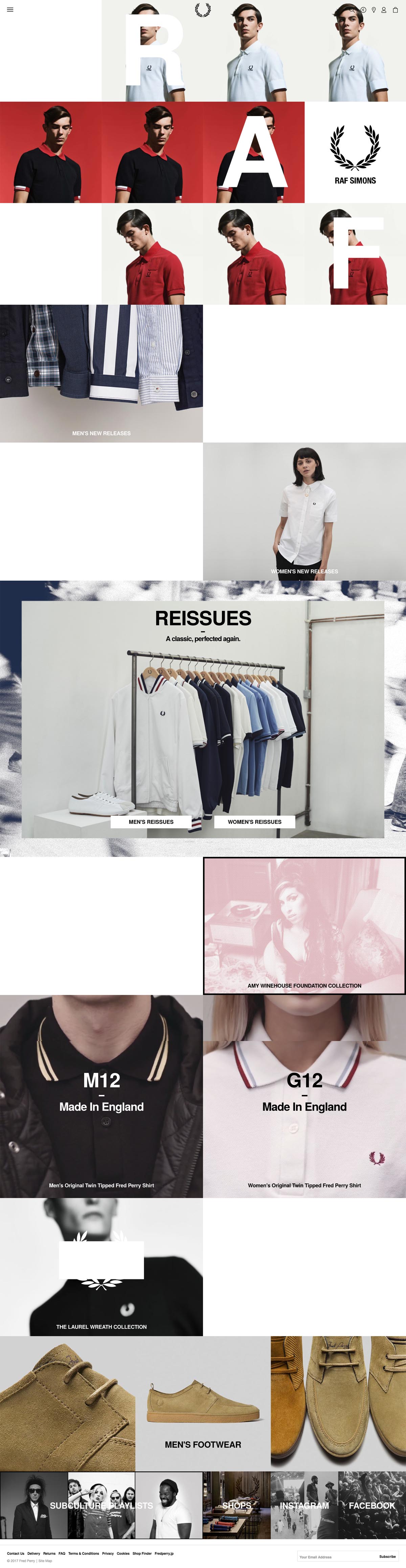 eCommerce website: Fred Perry