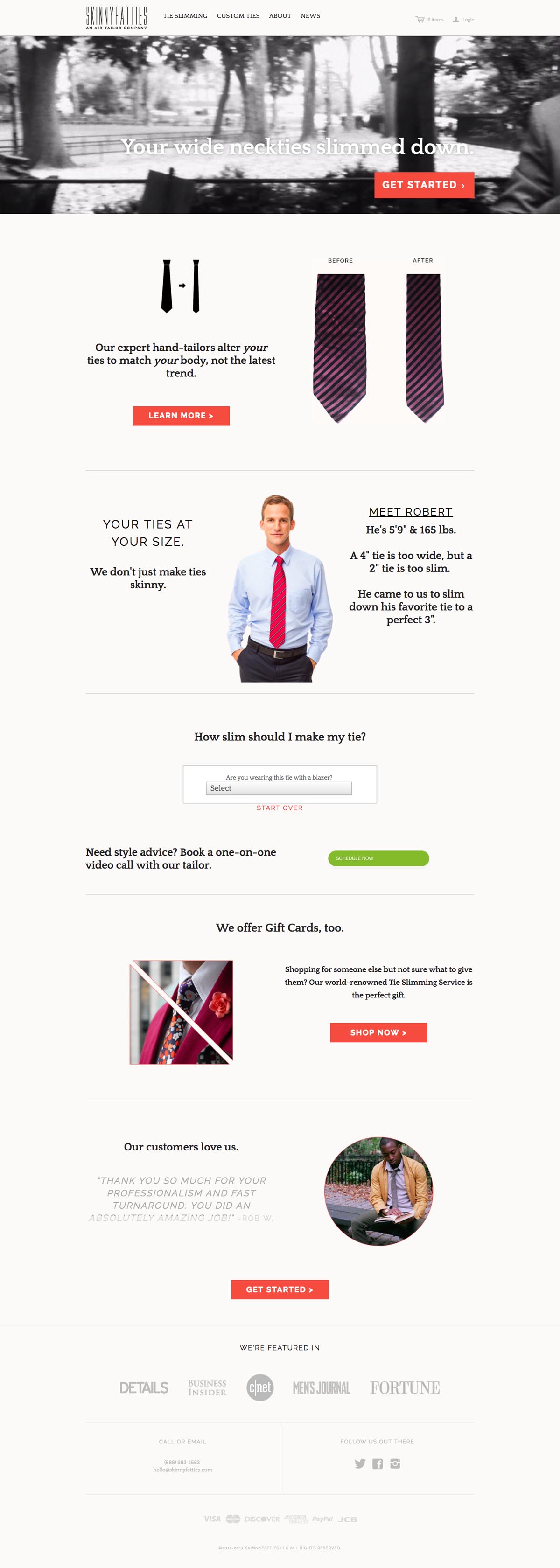 eCommerce website: Air Tailor