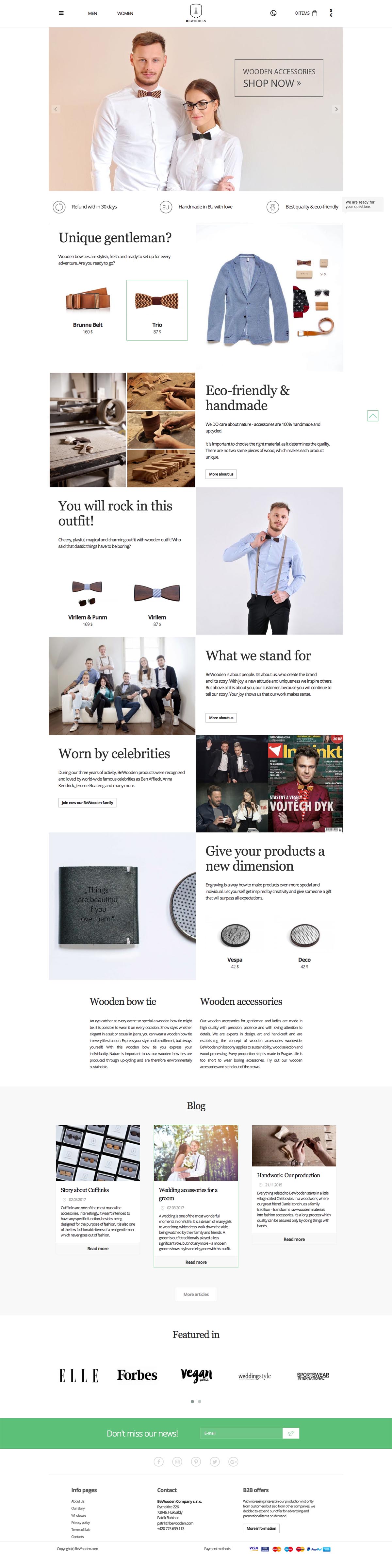 eCommerce website: BeWooden