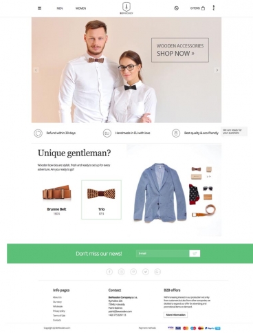 eCommerce website: BeWooden