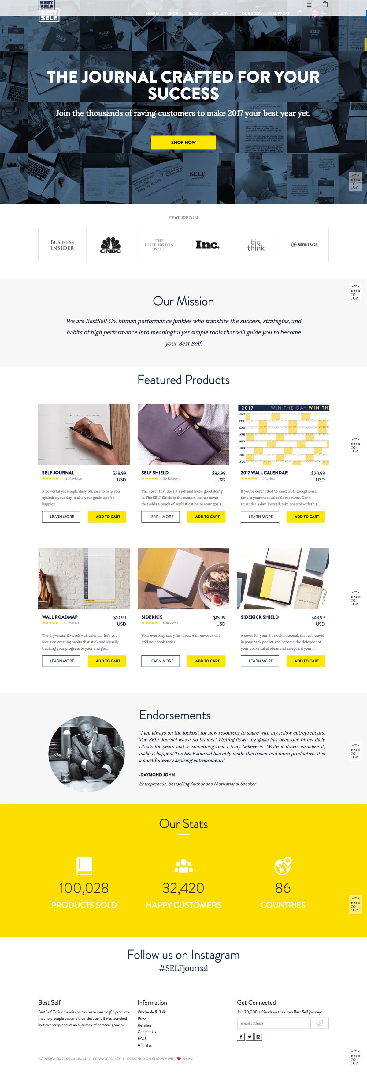 eCommerce website: BestSelf Co
