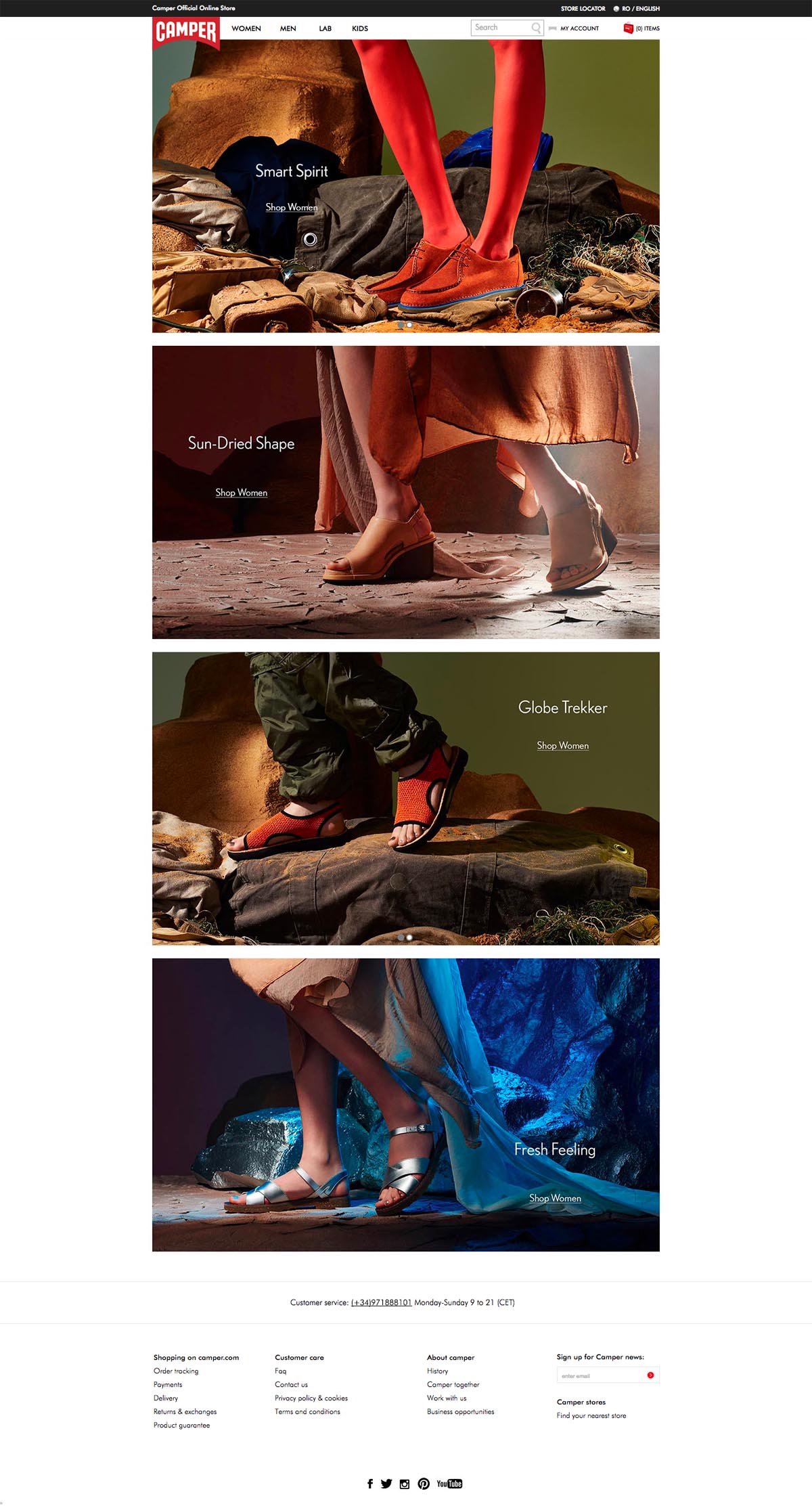 eCommerce website: Camper