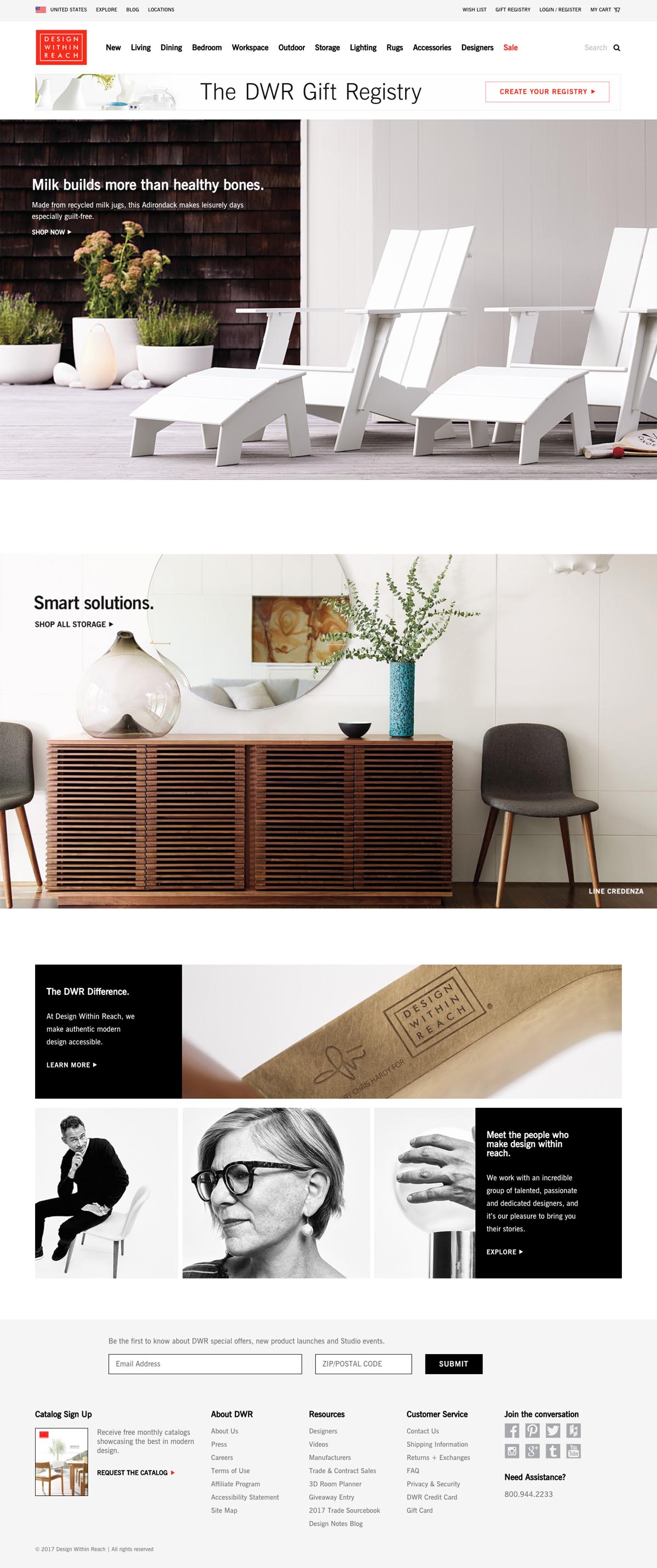 eCommerce website: Design Within Reach