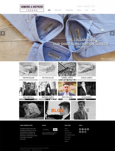 eCommerce website: Hawkins & Shepherd
