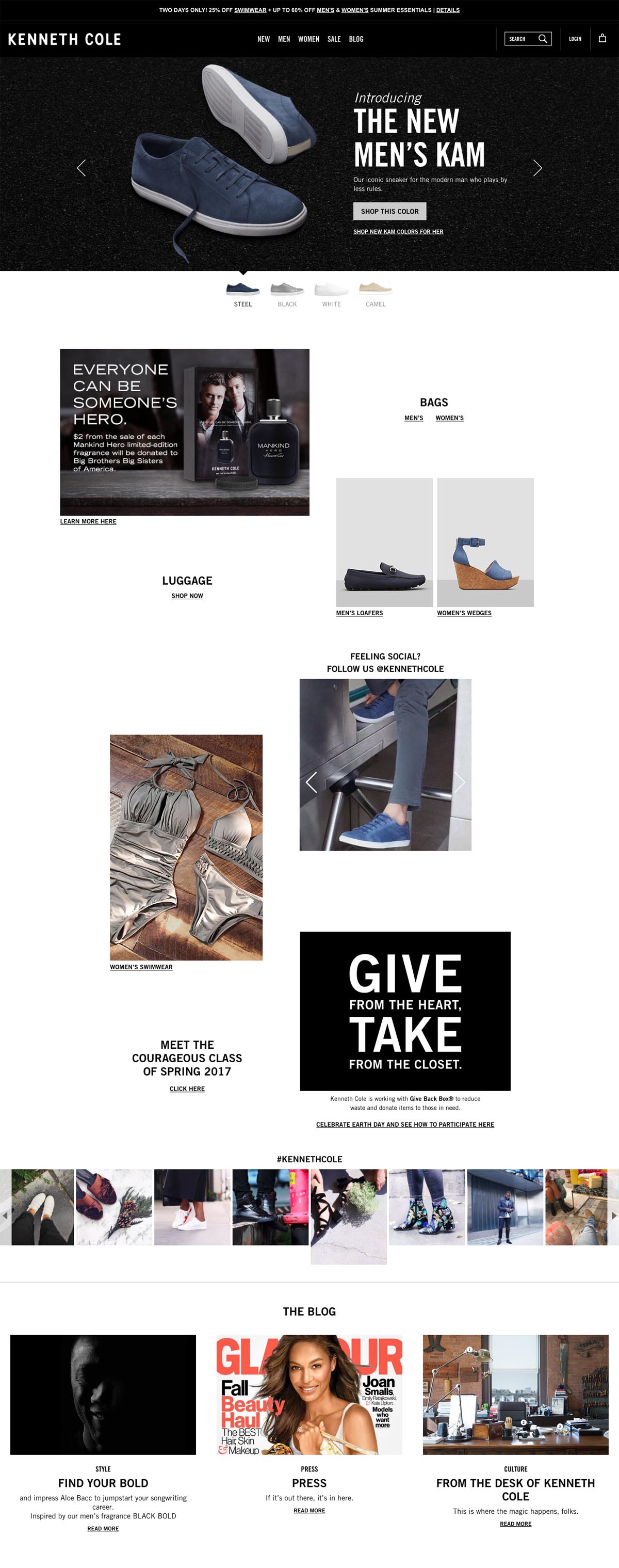 eCommerce website: Kenneth Cole
