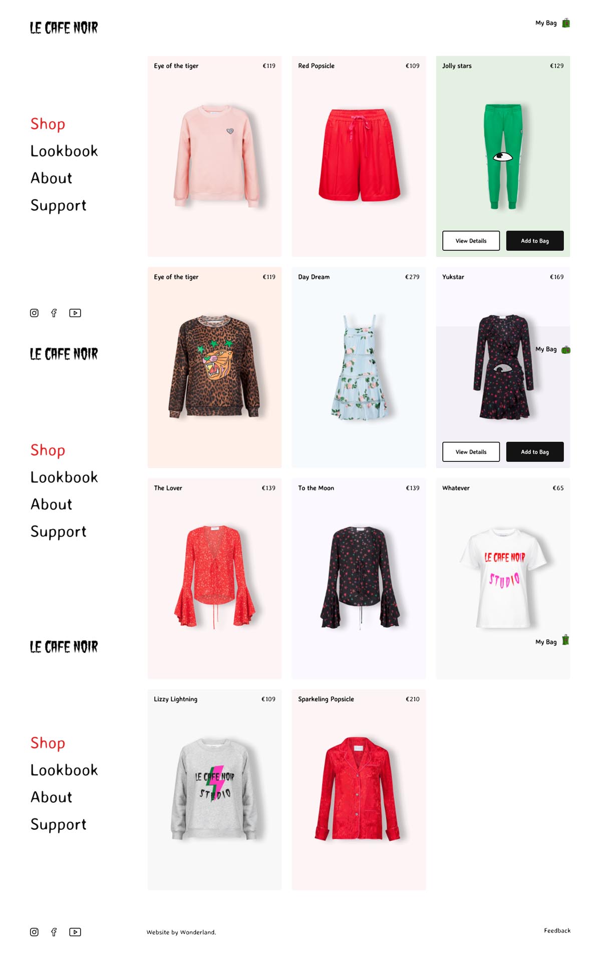 eCommerce website: Le Cafe Noir Studio