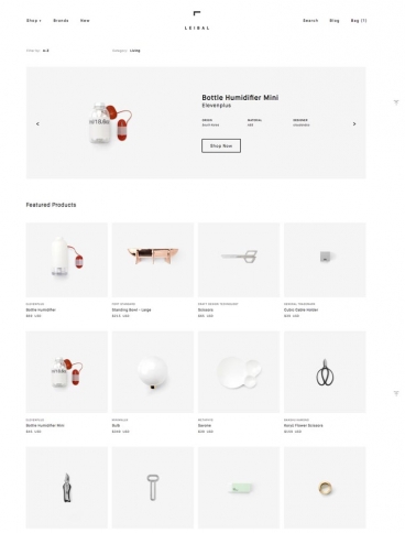eCommerce website: Leibal