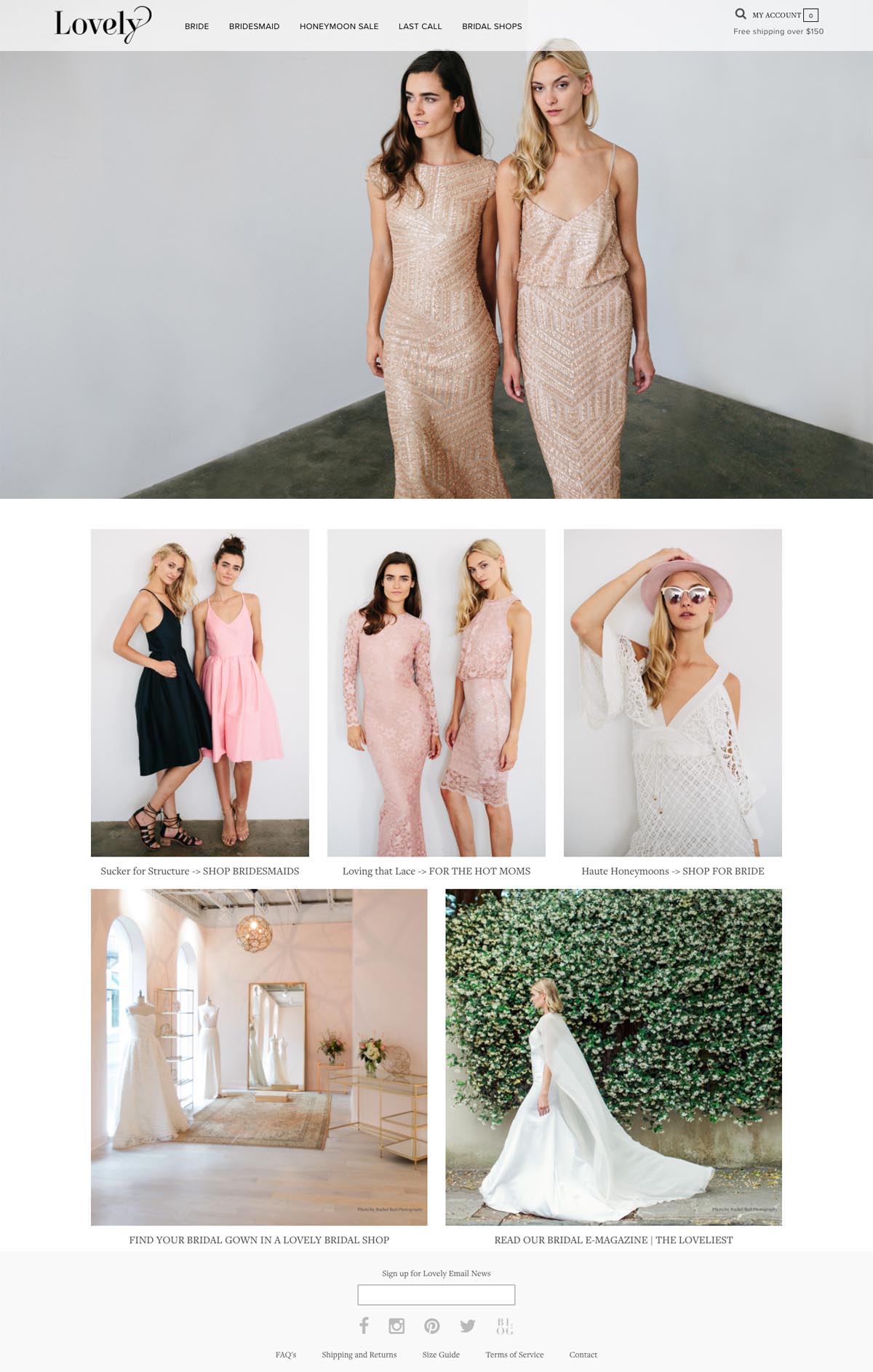 eCommerce website: Lovely Bride