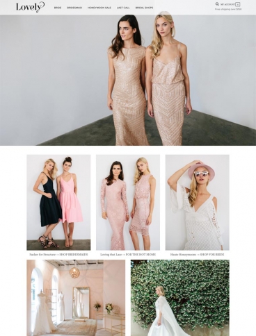 eCommerce website: Lovely Bride