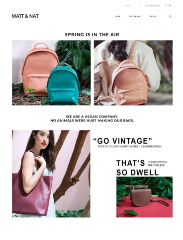 eCommerce website: MATT & NAT