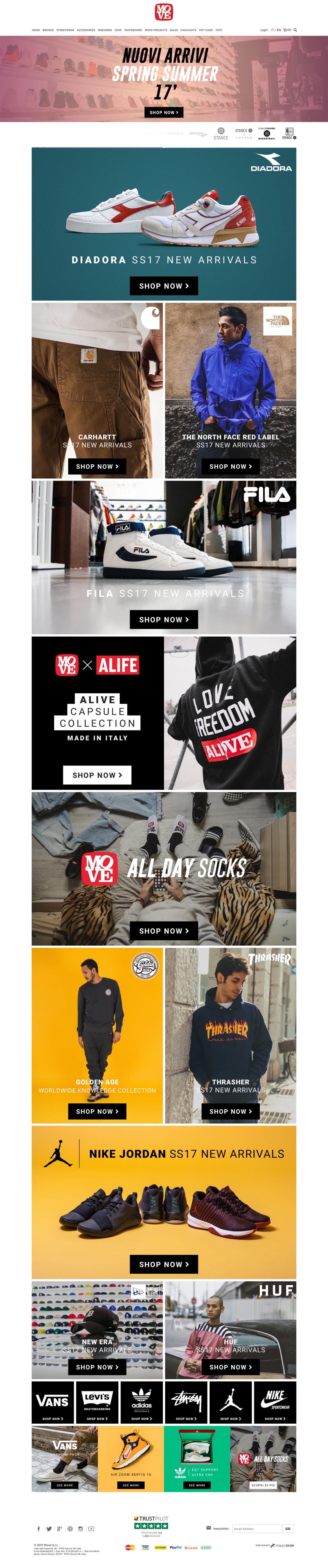 eCommerce website: Move Shop