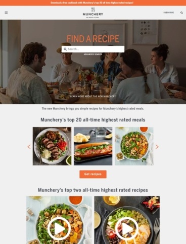 eCommerce website: Munchery