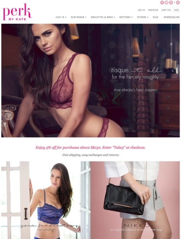 eCommerce website: Perk by Kate