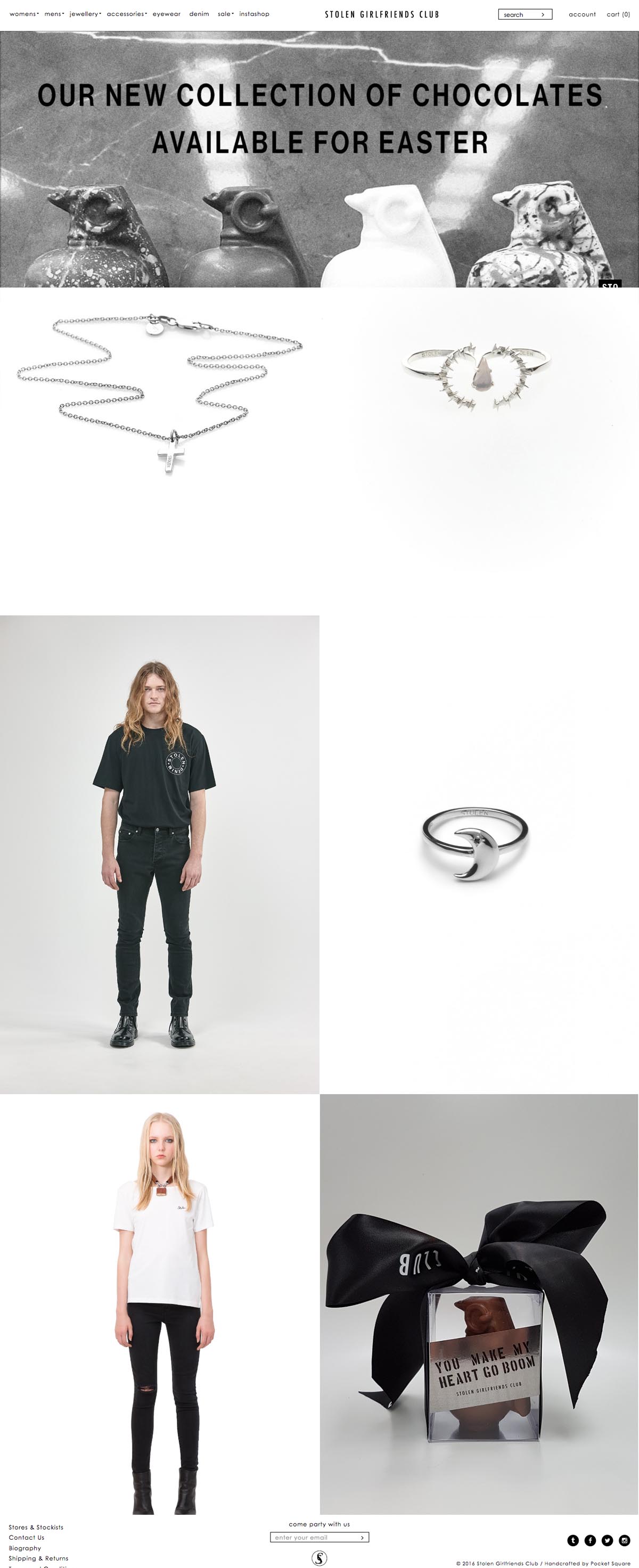 eCommerce website: Stolen Girlfriends Club