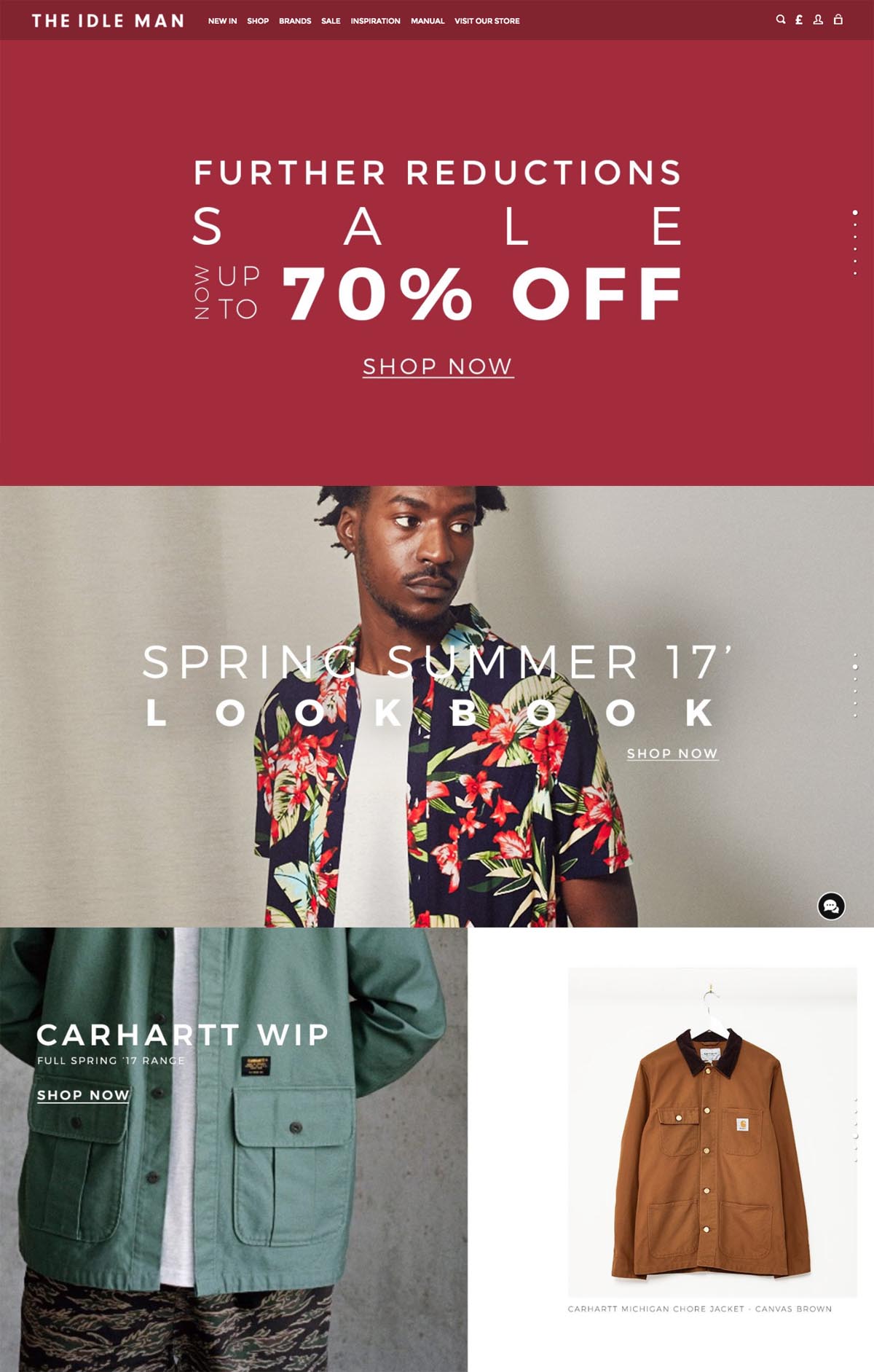 eCommerce website: The Idle Man