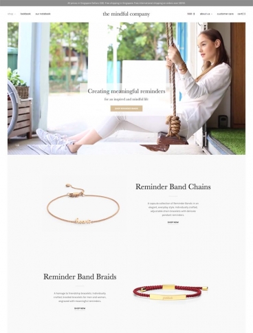 eCommerce website: The Mindful Company