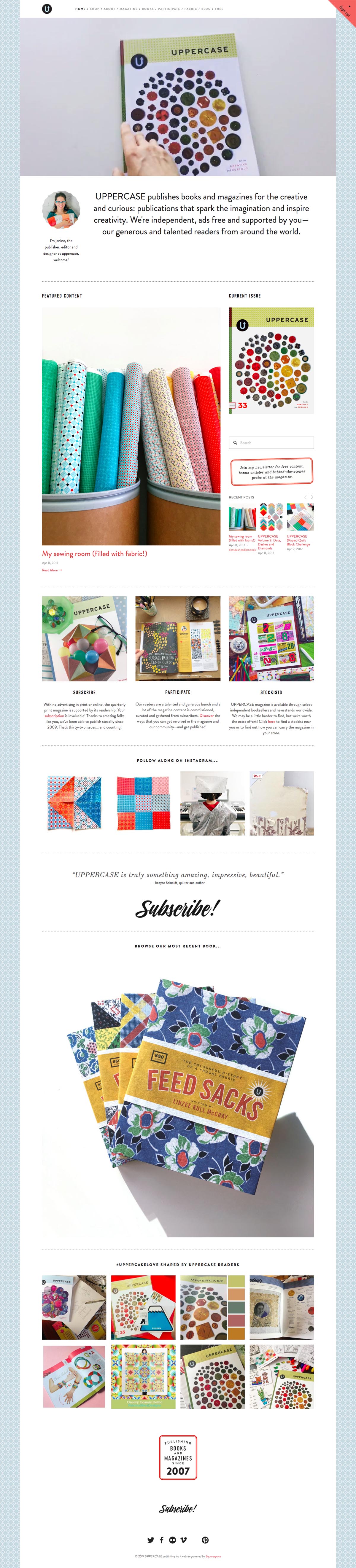 eCommerce website: UPPERCASE
