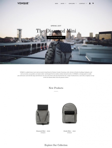 eCommerce website: VENQUE