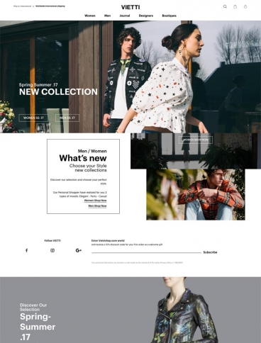 eCommerce website: Vietti