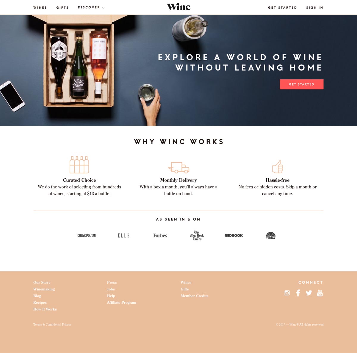 eCommerce website: Winc