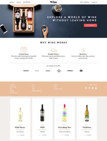 eCommerce website: Winc