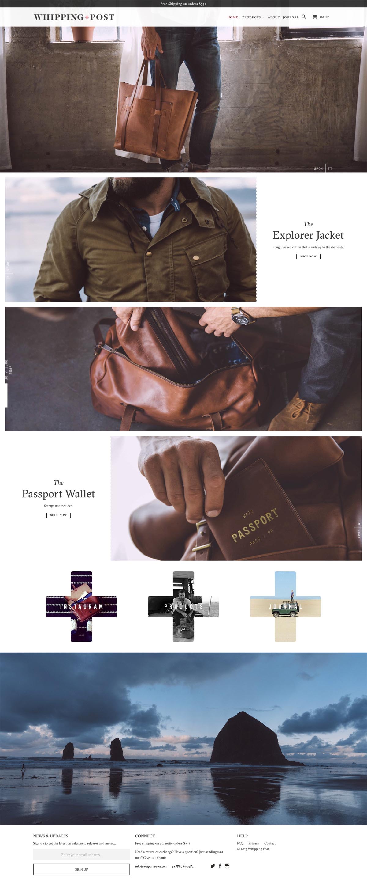 eCommerce website: Whipping Post