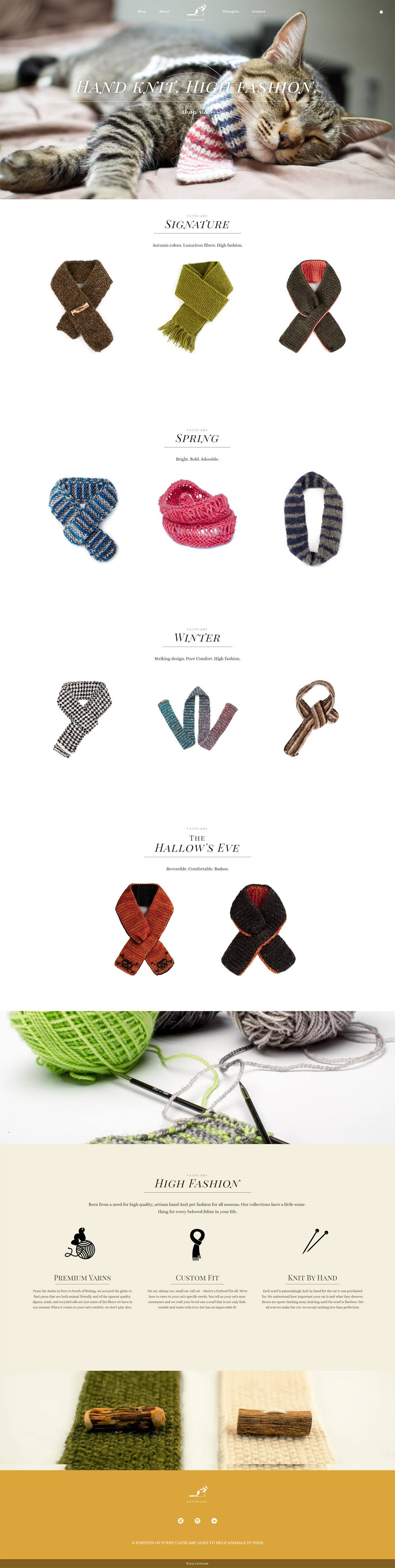 eCommerce website: CatScarf