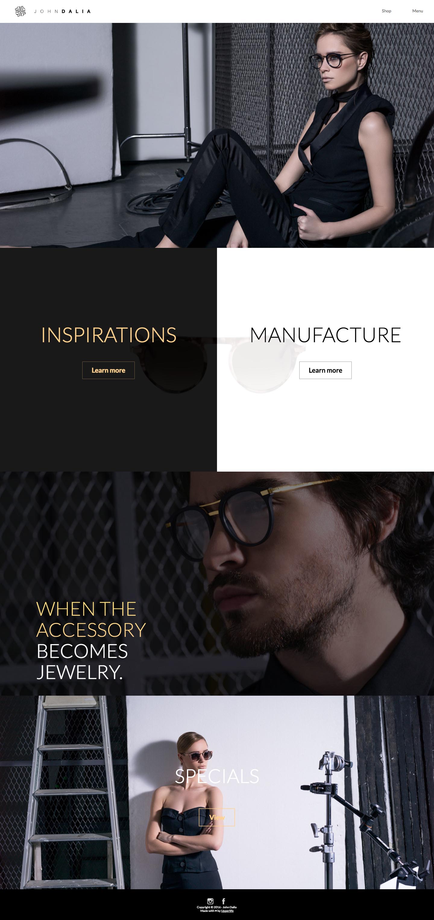 eCommerce website: John Dalia