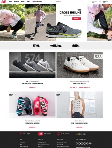 eCommerce website: New Balance