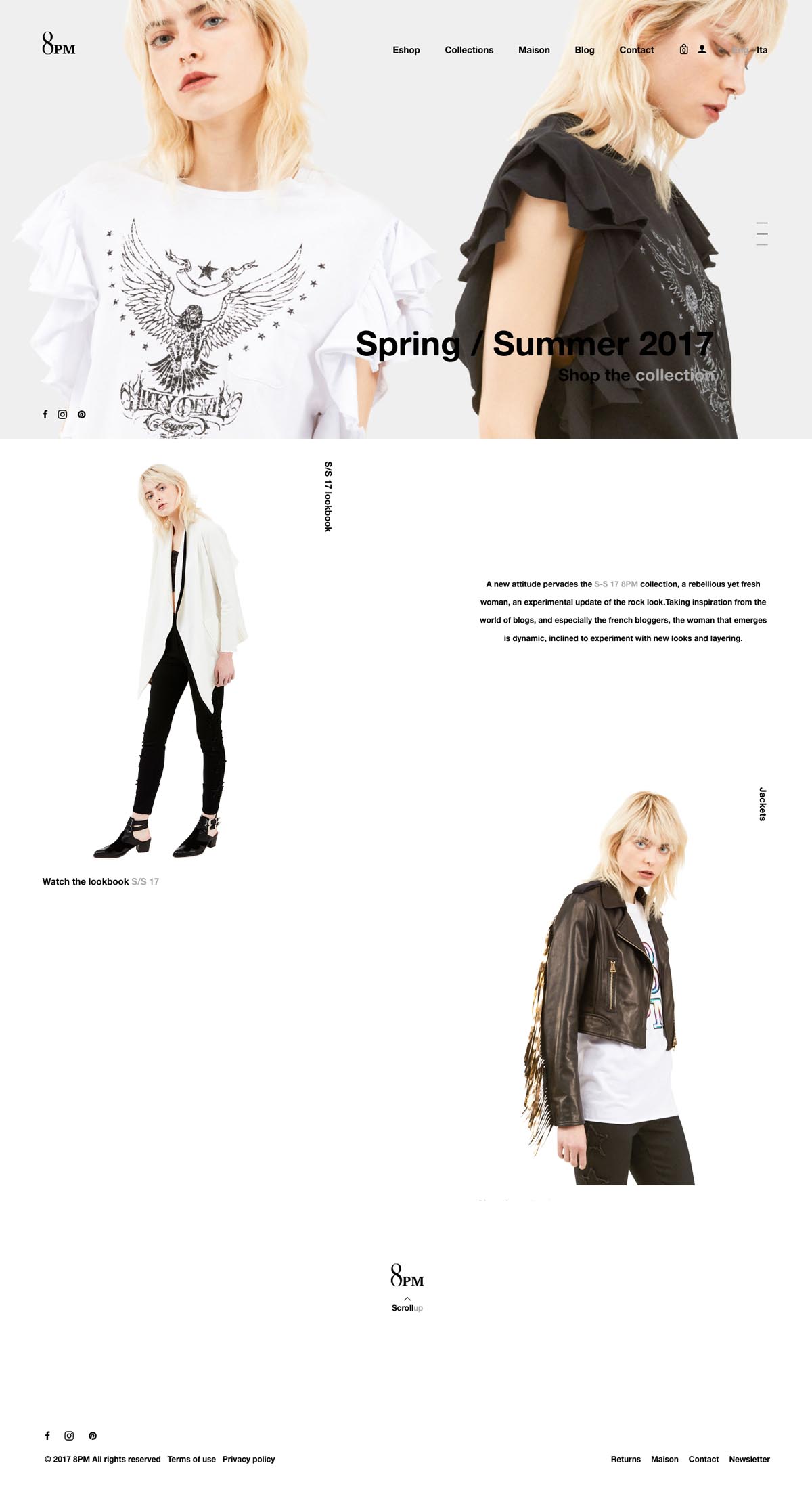 eCommerce website: 8PM